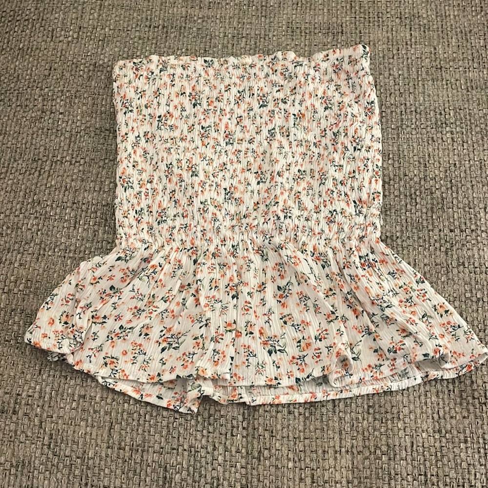 Multicolored floral crop top